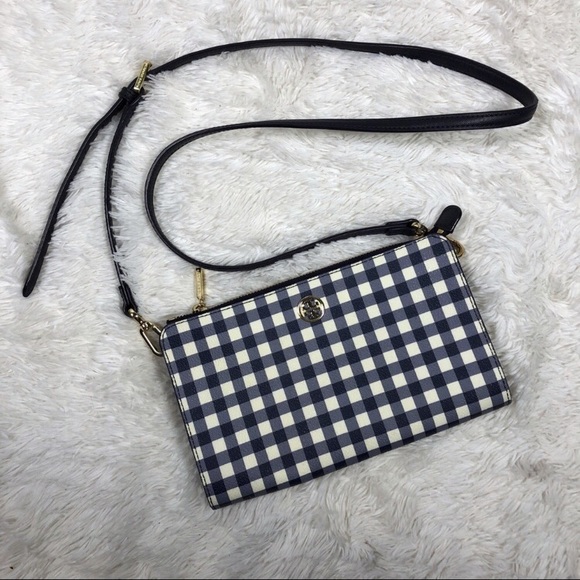 Tory Burch Handbags - Tory Burch Gingham Plaid Robinson Crossbody Bag
